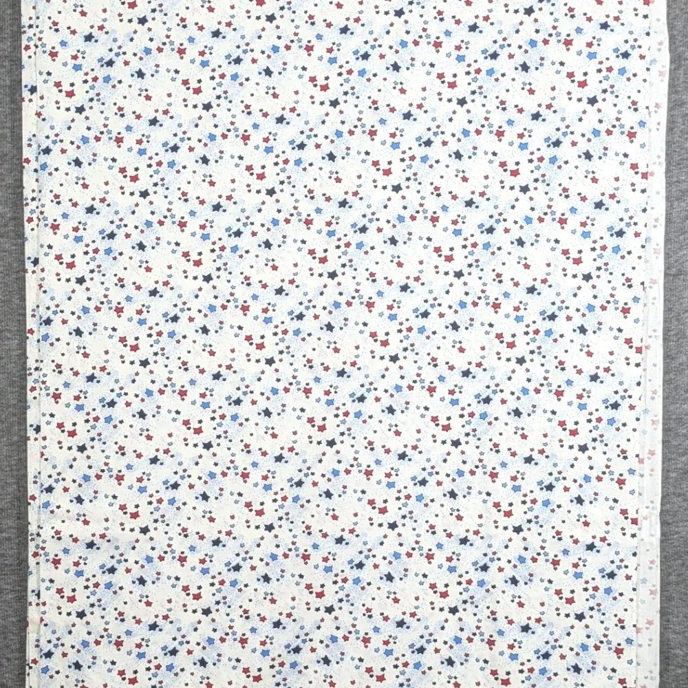 Patriotic Red White Blue Star Print Cotton Americana Fabric 44